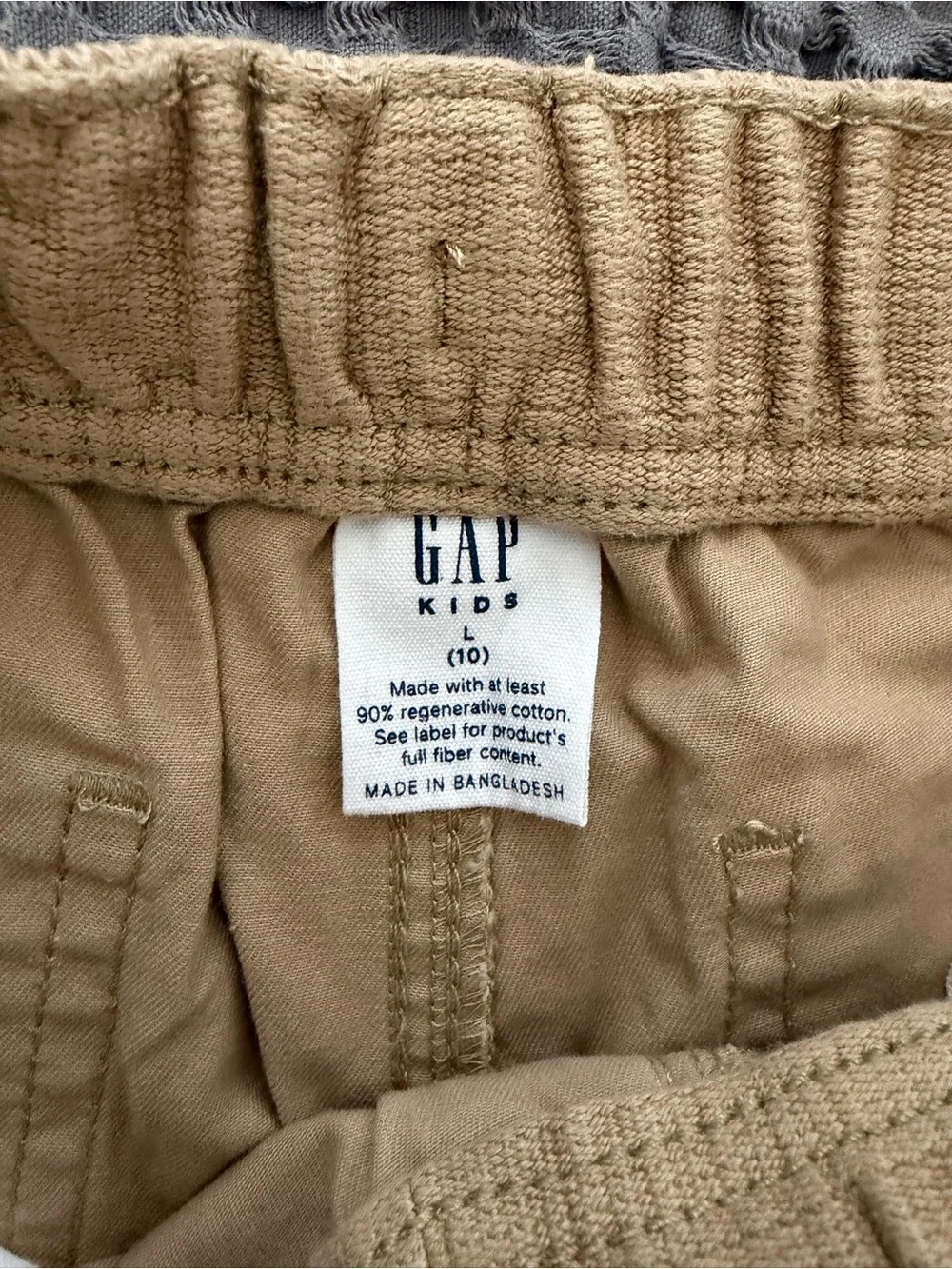 Gap Boys Drawstring Chino Shorts Tan Adjustable Waist Size 10 NWT